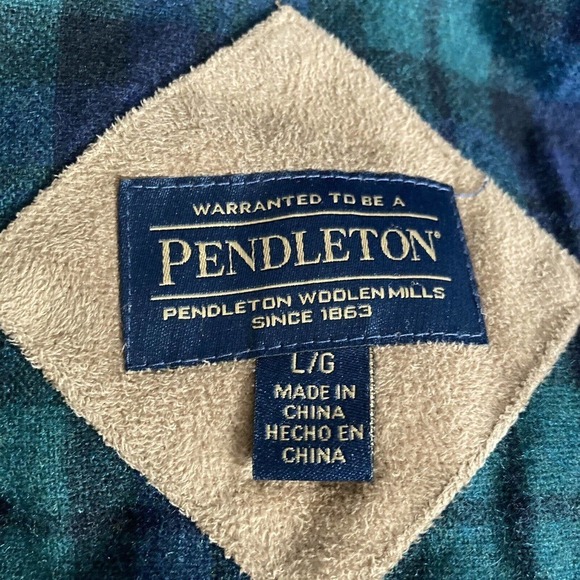 Pendleton Fuzzy Sherpa Fuzzy Zip Jacket Long Sleeve Dark Blue Women's Size Large - Picture 10 of 12